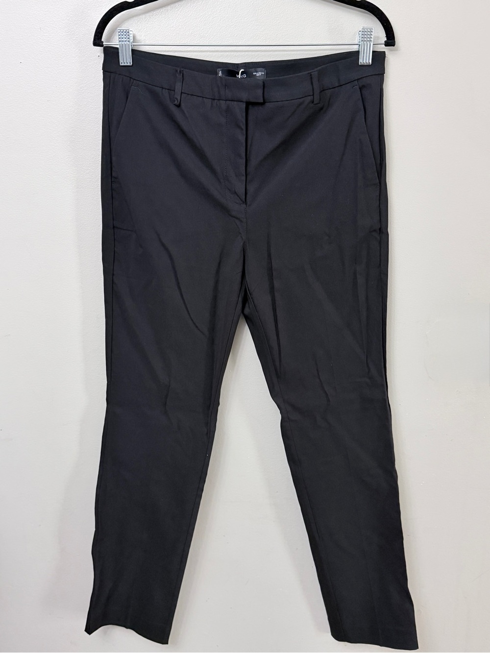 MANGO Black Tailored Straight Ankle Dress Pants Size 10
